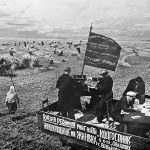 Collective farm propaganda, USSR, 1933